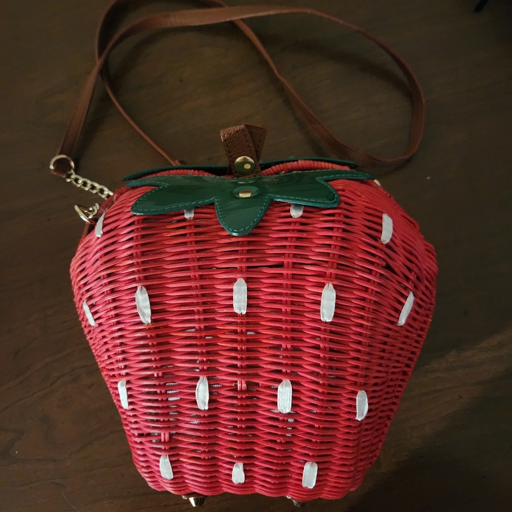 Betsey Johnson Red Strawberry Crossbody Bag